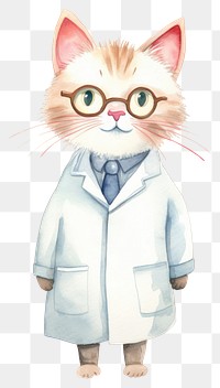 PNG Cat doctor animal veterinarian mammal. AI generated Image by rawpixel.