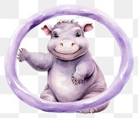 PNG Baby cartoonish hippo animal mammal pig. 