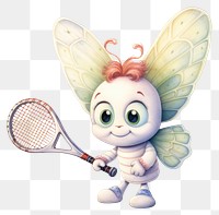 PNG Baby cartoonish butterfly tennis sports racket. AI generated Image by rawpixel.