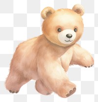 PNG Baby cartoonish bear animal wildlife mammal. AI generated Image by rawpixel.