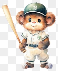 PNG Baby cartoonish monkey baseball sports  