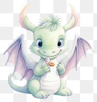PNG Baby cartoonish dragon animal representation creativity. AI generated Image by rawpixel.