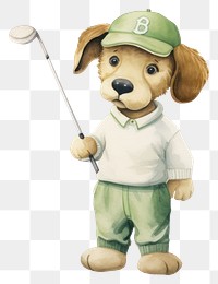 PNG Baby cartoonish puppy figurine golf toy. 