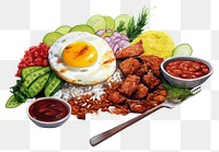 PNG Nasi lemak food meal dish. 