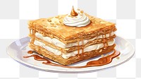 PNG Napoleon cake dessert pancake cream. 