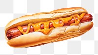 PNG A hot dog food bratwurst condiment. AI generated Image by rawpixel.