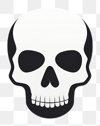 PNG Skull icon white white background. AI generated Image by rawpixel.