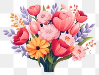 PNG Flower bouquet cartoon plant. 