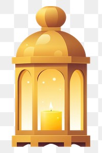 PNG Lantern Ramadan gold lamp. AI generated Image by rawpixel.