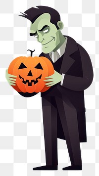 PNG Frankenstein halloween pumpkin adult. AI generated Image by rawpixel.