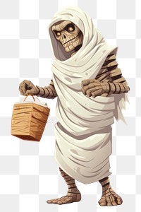 PNG Mummy drawing adult white background. AI generated Image by rawpixel.