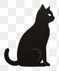 PNG silhouette black cat illustration