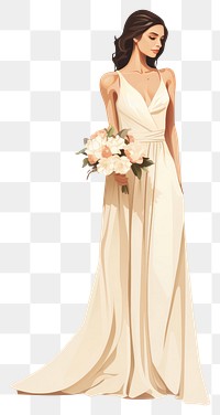 PNG Wedding dress fashion flower. 