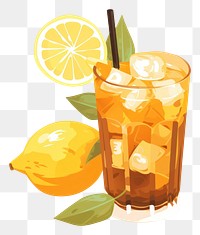 PNG Lemon iced tea cocktail lemonade mojito. 