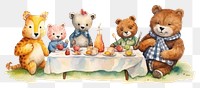 PNG Animals celebrating thanksgiving plate food toy. 