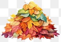 PNG vibrant autumn leaves pile