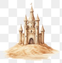 PNG  Sand castle architecture building outdoors. AI generated Image by rawpixel.