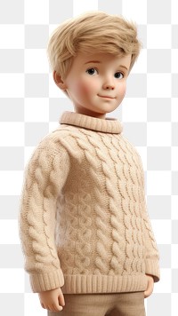 PNG Biege sweater doll toy  