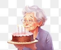 PNG Cake birthday portrait dessert. AI generated Image by rawpixel.