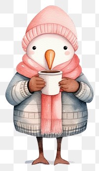 PNG Winter snowman cartoon representation. 