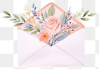 PNG Envelope flower plant art. AI generated Image by rawpixel.