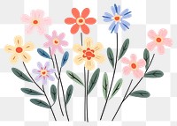 PNG Flower bouquet doodle pattern plant  