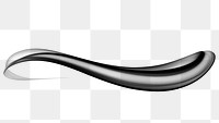 PNG Moustache flowing cutlery handle. 