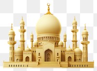 PNG Golden muslim mosque architecture building dome. AI generated Image by rawpixel.