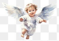 PNG Angel baby portrait flying. 