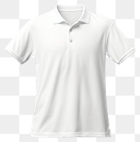 PNG Polo shirt t-shirt sleeve white. 