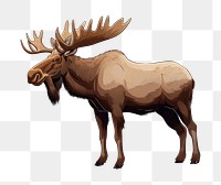 PNG Moose wildlife standing drawing. 