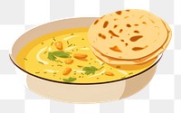PNG Bread curry food meal. AI generated Image by rawpixel.
