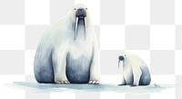 PNG Walrus animal cartoon mammal. AI generated Image by rawpixel.