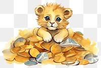 PNG Mammal animal baby lion. AI generated Image by rawpixel.