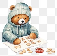 PNG Cartoon food bear toy. 