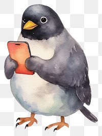 PNG Business penguins animal blackbird cartoon. AI generated Image by rawpixel.