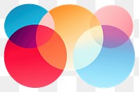 PNG Abstract circle overlapping background logo pattern. 