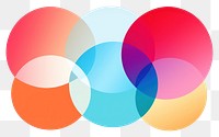 PNG Abstract circle overlapping background logo pattern. 