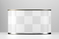 Canned pet food png mockup, transparent design