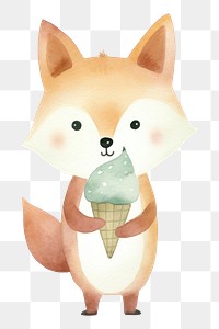 PNG Cute fox cartoon animal mammal. 