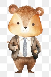 PNG Cute hedgehog holding cartoon rodent. 