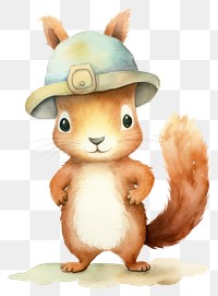 PNG Cute squirrel animal cartoon rodent. 