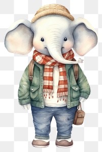 PNG Elephant cartoon animal cute. AI generated Image by rawpixel.