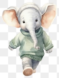 PNG Elephant running animal cartoon mammal. AI generated Image by rawpixel.
