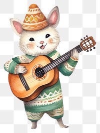 PNG Fox dancing cartoon guitar cute. 