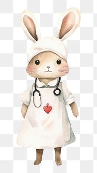 PNG Rabbit nurse cartoon animal white. 