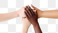 PNG  Joining hands adult skin white background. AI generated Image by rawpixel.
