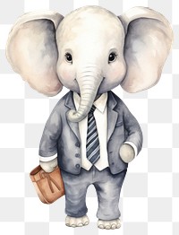 PNG Elephant businessperson animal mammal cute. 