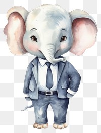 PNG Elephant businessperson animal mammal cute. AI generated Image by rawpixel.