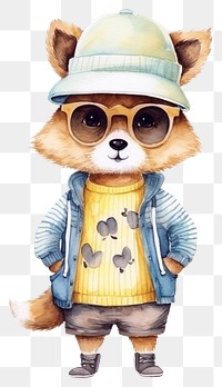 PNG Fashion men wear glasses animal cute. AI generated Image by rawpixel.